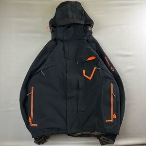 Salomon Black Ski & Snowboard Jacket with Orange Trim